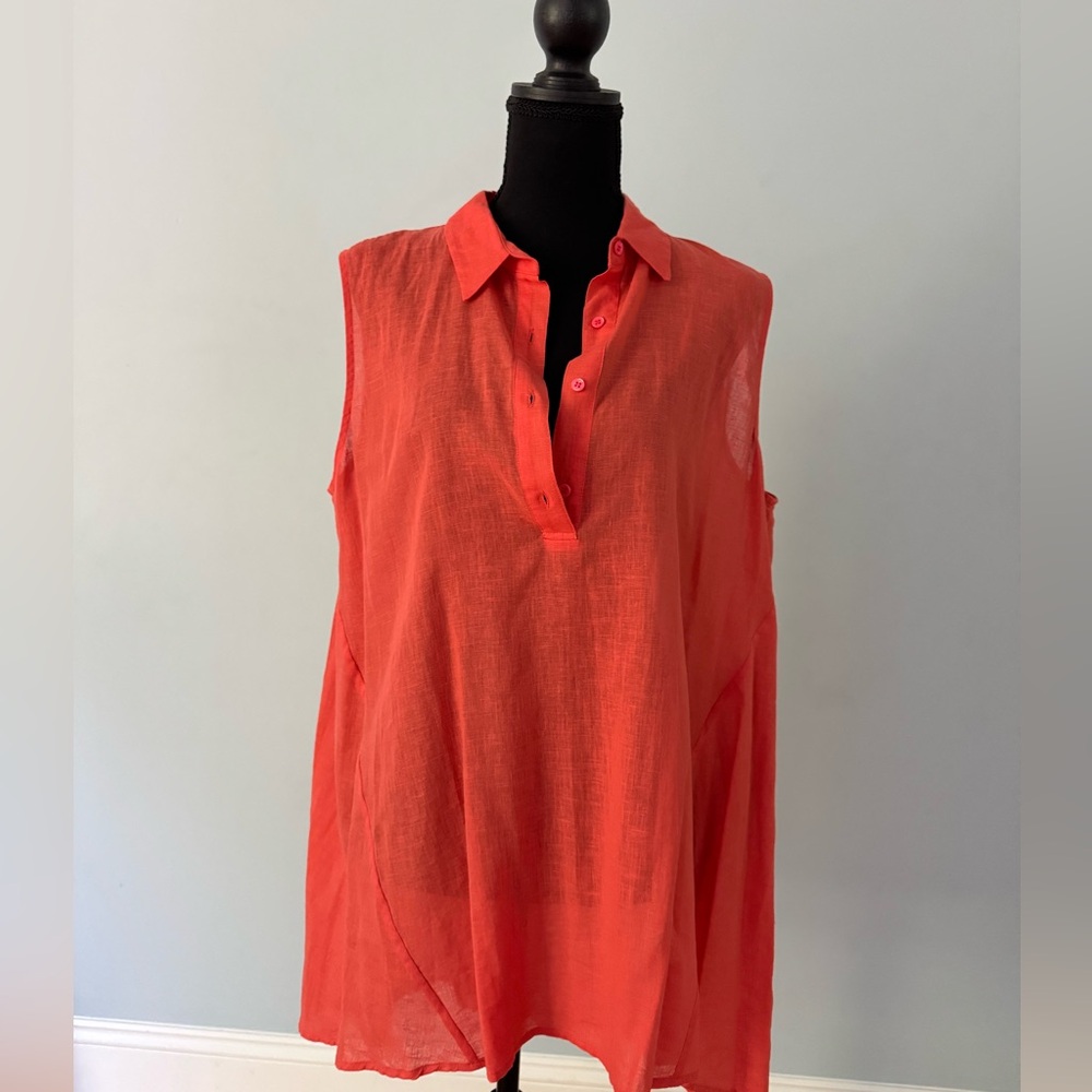 Sleeveless Red Women's Top